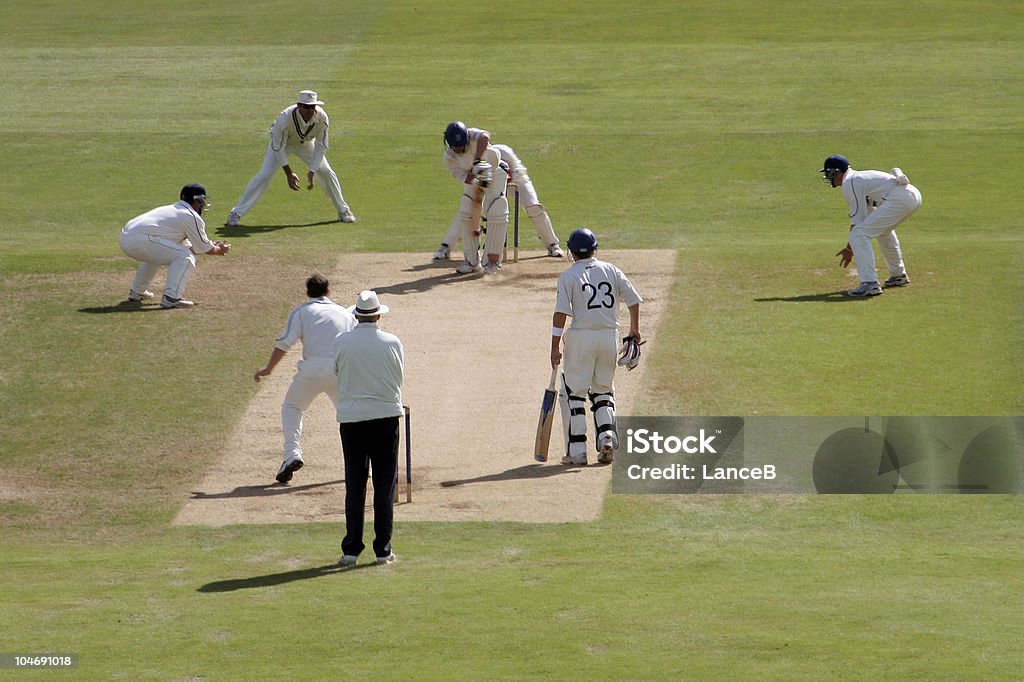 Under pressure  Sport of Cricket Stock Photo