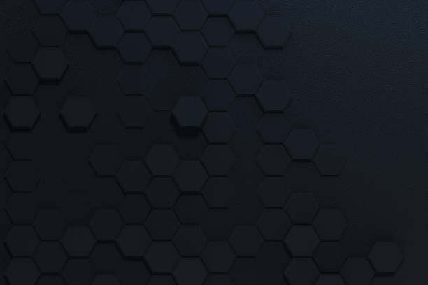 istock Black mat geometric hexagon background 1046911606