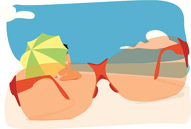 Sun glasses vector art illustration