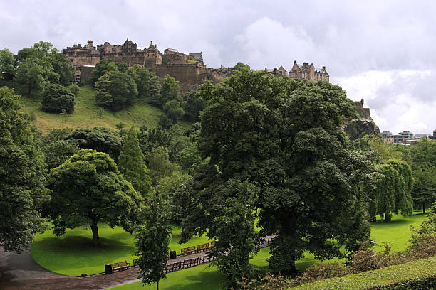 The Vennel Viewpoint, a famous view of Edinburgh Castle