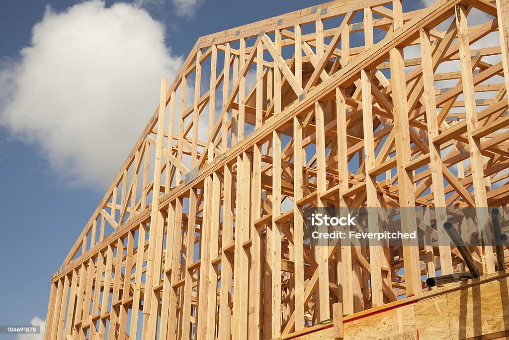 Abstract Home Construction Site  Architecture Stock Photo