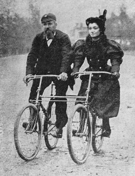istock Bicycle couple tandem, parallel seats 1046928106