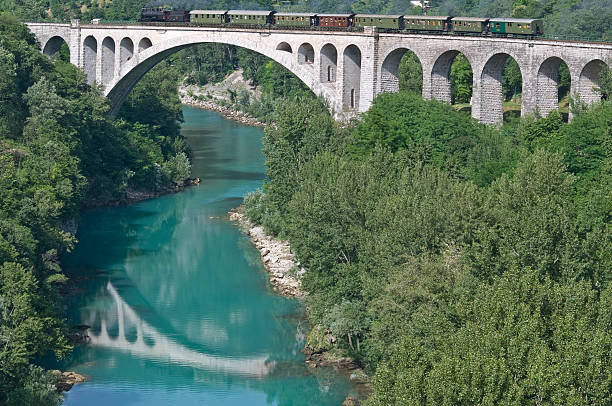 istock Steam Train on Solkan Bridge Slovenia 104693050