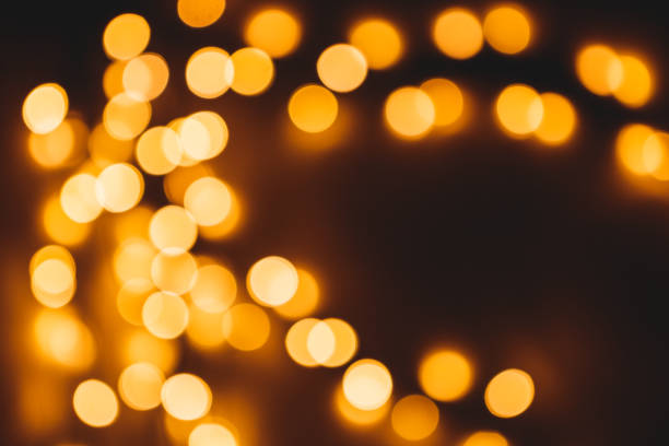istock Festoon golden lights, bokeh background. 1046934442