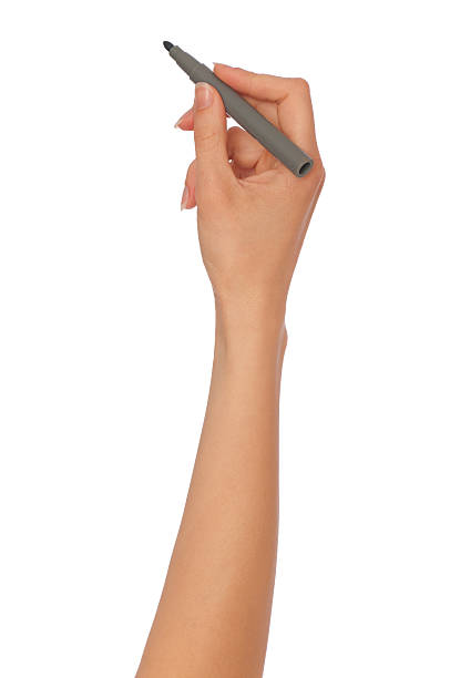 istock Hand with pen about to start writing planning list on paper 104693692