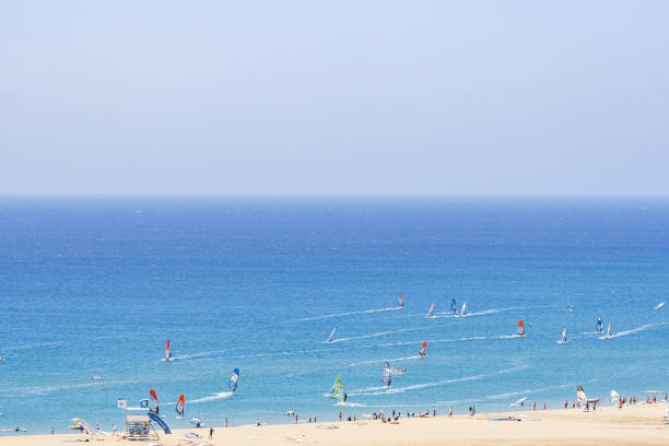 istock Panorama with nice sand beach and clear blue water 1046937502