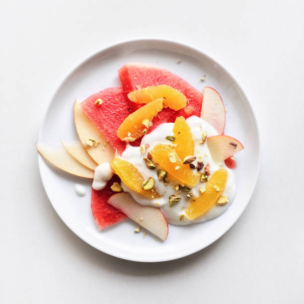 здоровый фруктовый салат - food fruit dessert freshness стоковые фото и изображения