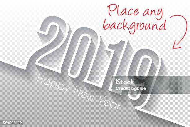Happy New Year 2019 Design Blank Backgroung Stock Illustration - Download Image Now - New Year's Eve, 2019, Abstract