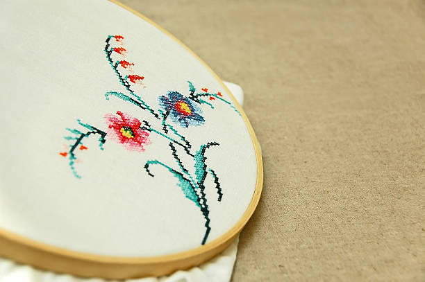 istock Cross stitch embroidery 104694627