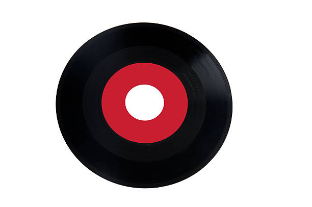 istock red vinyl 45 RMP record 104695343