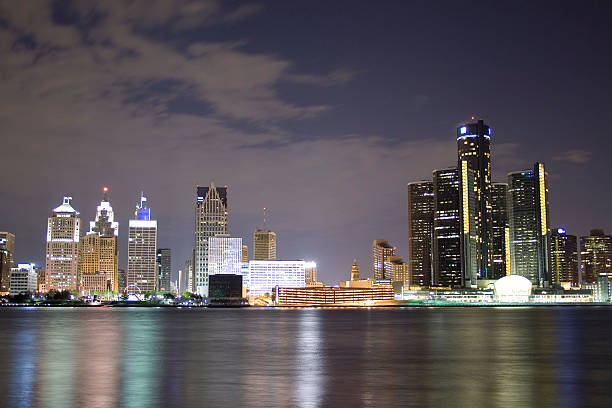 Detroit Skyline stock photo