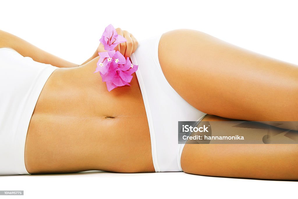Beautiful Female Body Beautiful female body. Isolated over white background. Adult Stock Photo