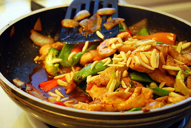 stir fried chicken and vegetable for eat