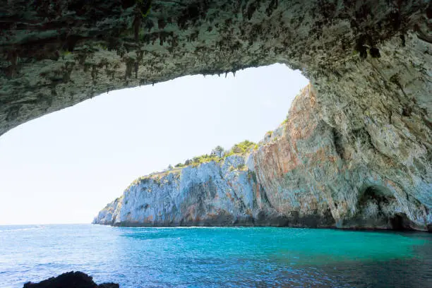 Photo of Apulia, Grotta Zinzulusa - Standing under the impressive cave arch at the grotto of Zinzulusa