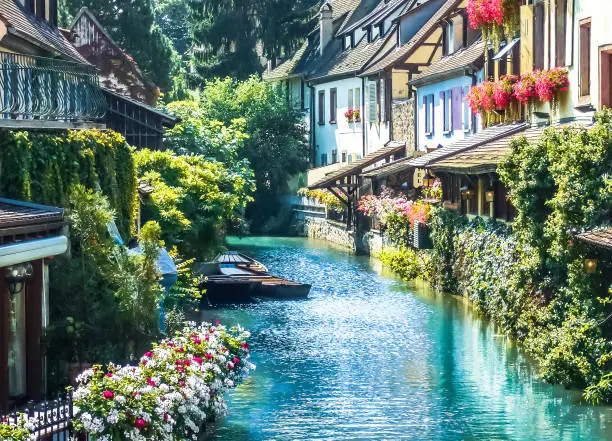 View on historic town of Colmar - France