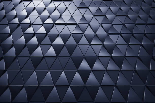 istock Abstract dark background of polygonal triangles shape 1046976692