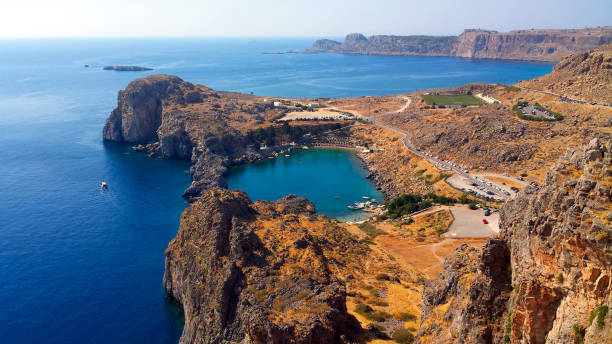 istock St. Paul's Bay in Lindos, Rhodes, Greece 1046977178