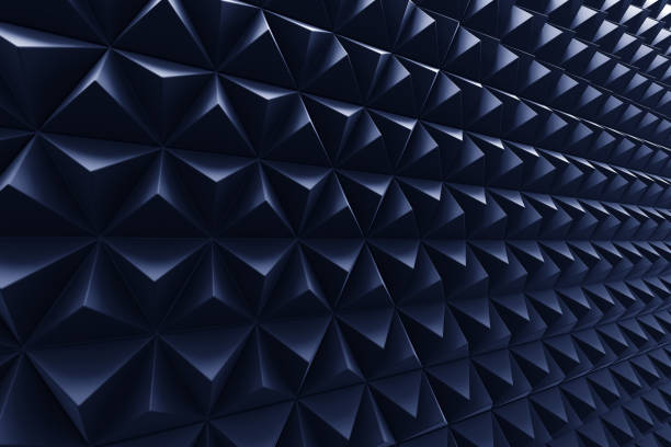 istock Abstract dark background of polygonal triangles shape 1046980118