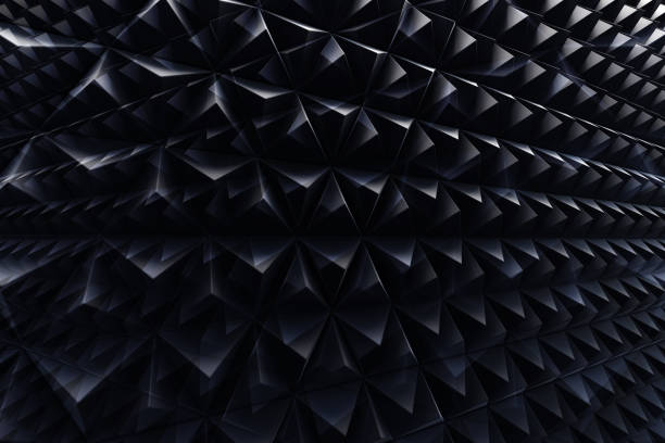 istock Abstract dark background of polygonal triangles shape 1046980348