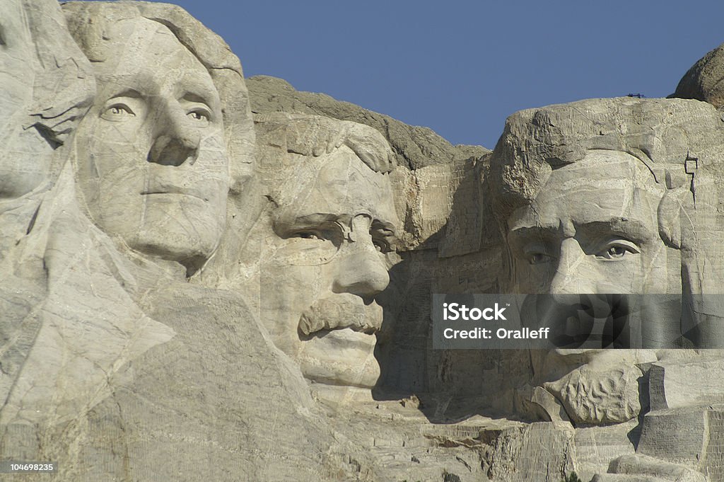 Trzech przewodniczących na Pomnik narodowy Mount Rushmore - Zbiór zdjęć royalty-free (Abraham Lincoln)