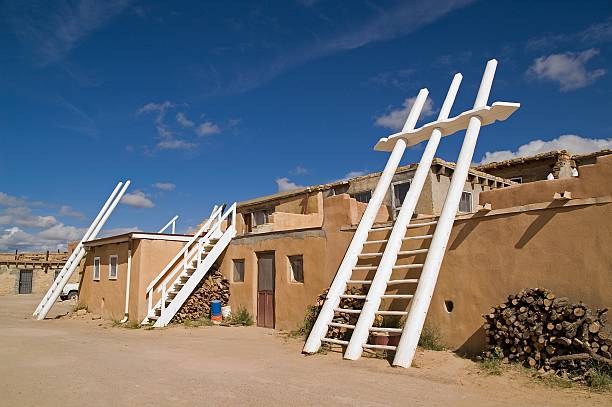 istock White Kiva Ladders in Pueblo 104698253