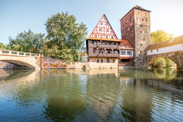 istock Landscape view on the riverside in Nurnberg, Germany 1046983668