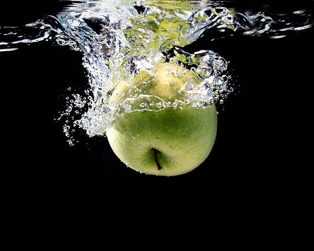 De Apple splash - foto de stock