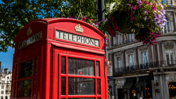 istock Telephone box in London UK 1046998076