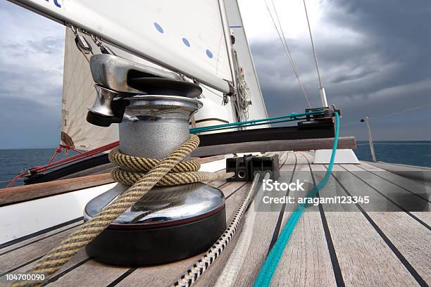 Winch With Rope Stock Photo - Download Image Now - Cable Winch, Cloud - Sky, Cloudscape