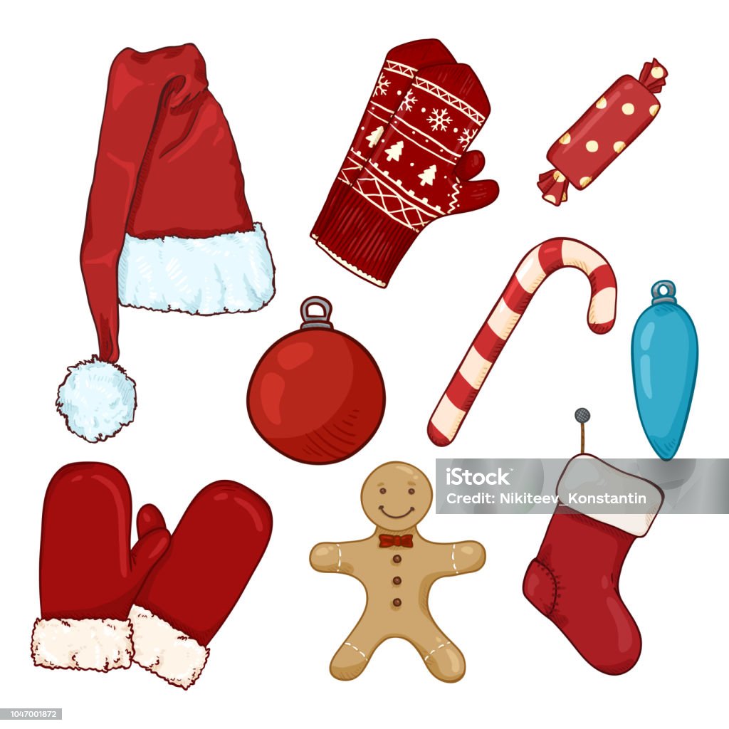 Ilustración de Vector Conjunto De Símbolos De Navidad De Color De Dibujos Animados Ropa Y Decoraciones y más Vectores Libres de Derechos de Accesorio personal - iStock Ilustración de Vector Conjunto De Símbolos De Navidad De Color De Dibujos Animados Ropa Y Decoraciones y más Vectores Libres de Derechos de Accesorio personal - iStock
