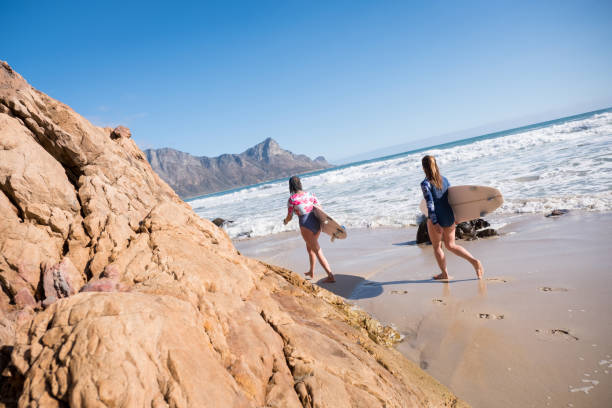 istock Two female surfer friends 1047006848