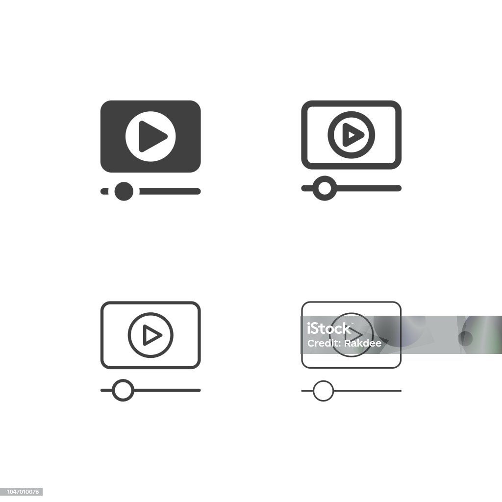 Video Player Icons - Multi Series Video Player Icons Multi Series Vector EPS File. Video Still stock vector