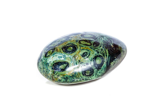 istock Macro mineral stone jasper kambaba on a white background 1047016950