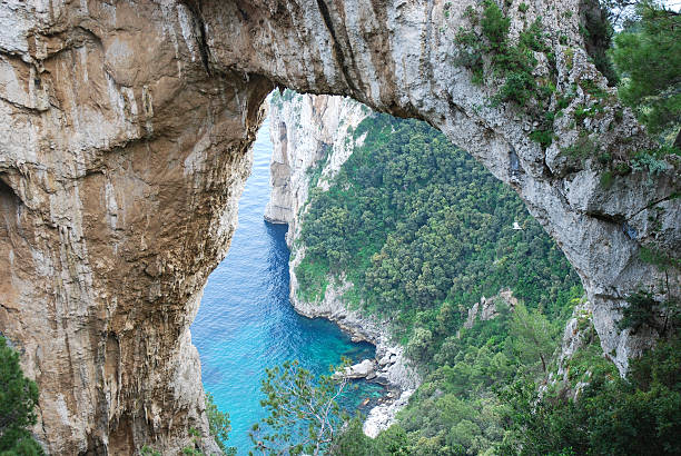 istock Natural arch in Capri island 104702122