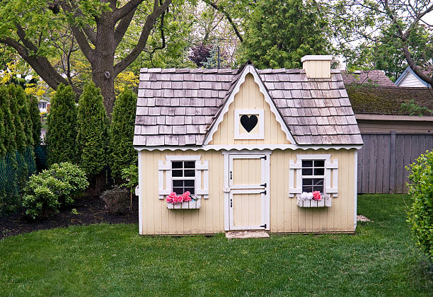 Playhouse in the yard  playhouse stock pictures, royalty-free photos & images
