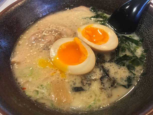 istock Ramen with boiled egg  delicious Japanese food 1047030942