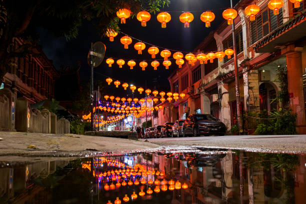 istock GEORGETOWN, MALAYSIA - FEBRUARY 15, 2018: Chinese New Year celebration lanterns on Penang 1047031192