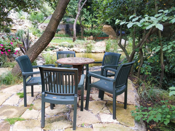 istock Garden furniture, table and chairs 1047031984