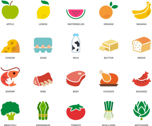 Food Icons The icons were created on a 48x48 pixel aligned, perfect grid providing a clean and crisp appearance. Adjustable stroke weight. steak and eggs breakfast stock illustrations