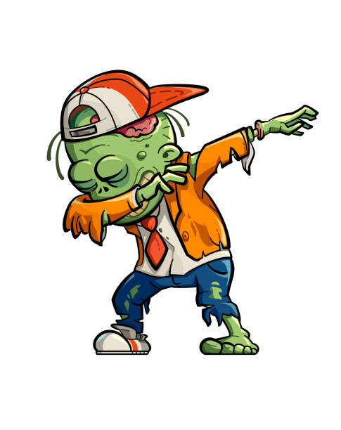 betupfen zombie - dab tanz stock-grafiken, -clipart, -cartoons und -symbole