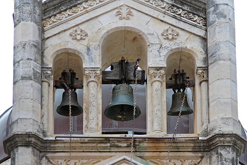 Church Tower With Three Bells in Montenegro