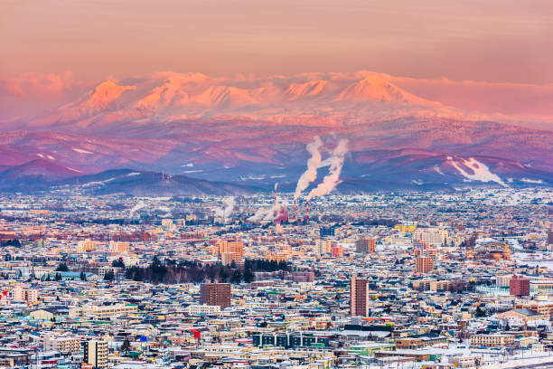 istock Asahikawa, Hokkaido, Japan Skyline 1047054456