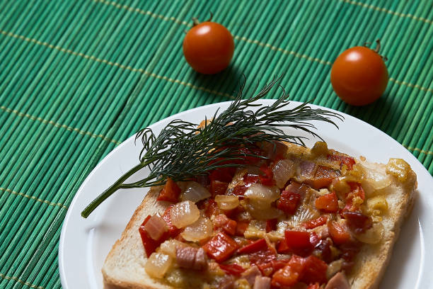 istock sandwich with ham red pepper and tomato egg 1047055342