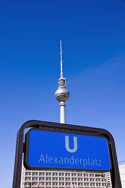 istock Subway sign and TV-Tower in Berlin 104705594