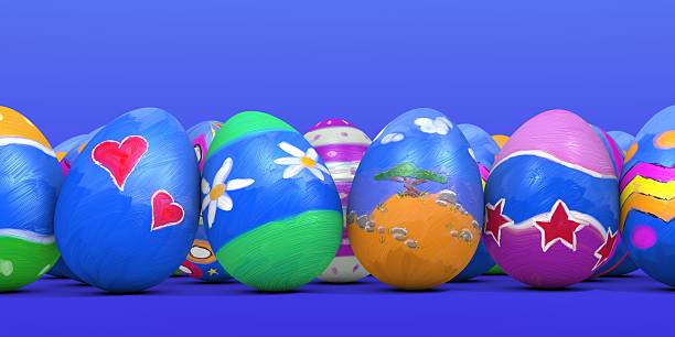 Painted Easter Eggs stock photo