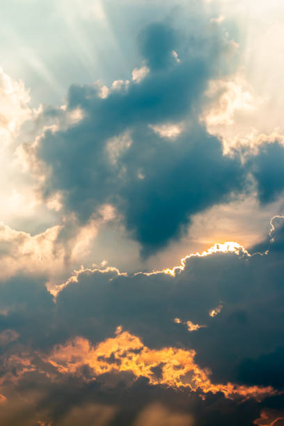 istock Abstract background of dramatic sky in twilight. 1047059102