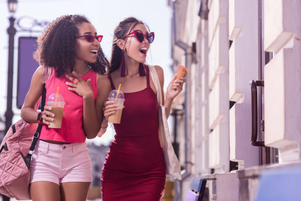 istock Joyful happy nice women feeling very excited 1047065484