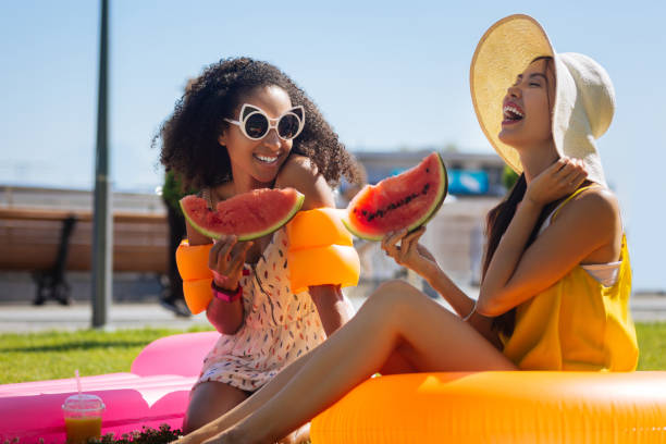 istock Joyful happy women talking to each other 1047065678