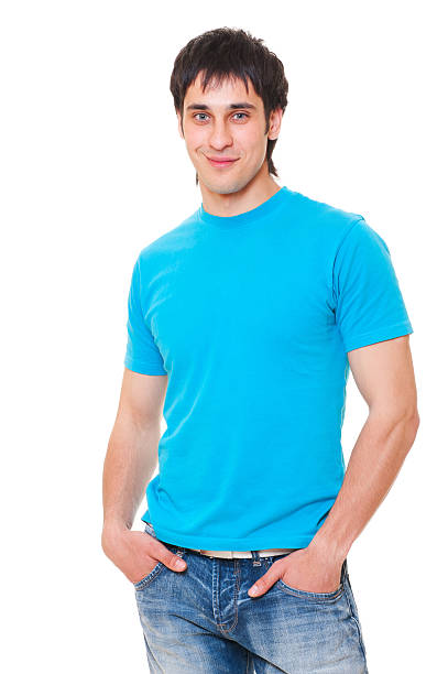istock smiley guy in blue t-shirt 104706849