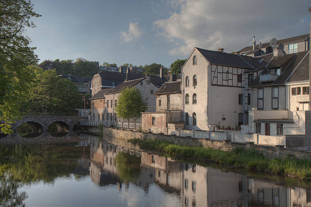 River Vesdre in Eupen stock photo